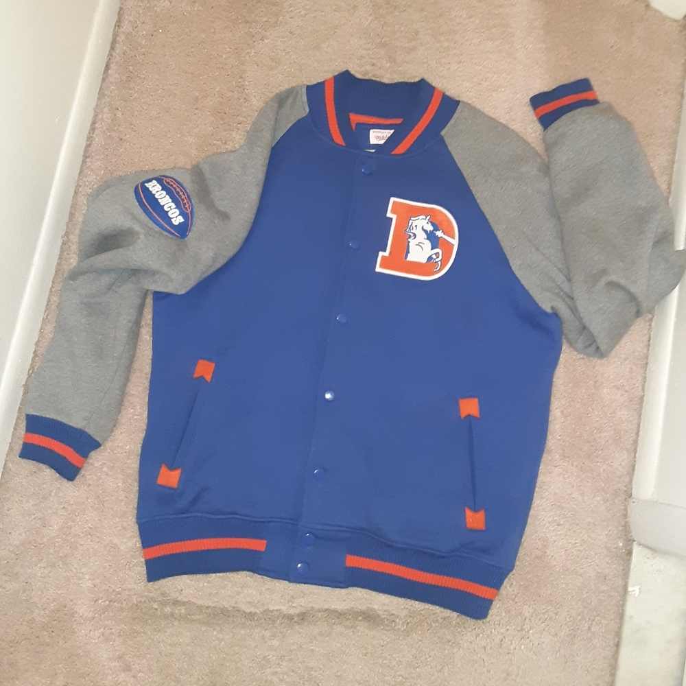 MEN'S NFL MITCHELL & NESS THROWBACK DENVER BRONCOS BOMBER JACKET